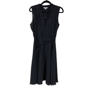 Nanette Lapore Sheer Dress Y2K Black White Polka Dot